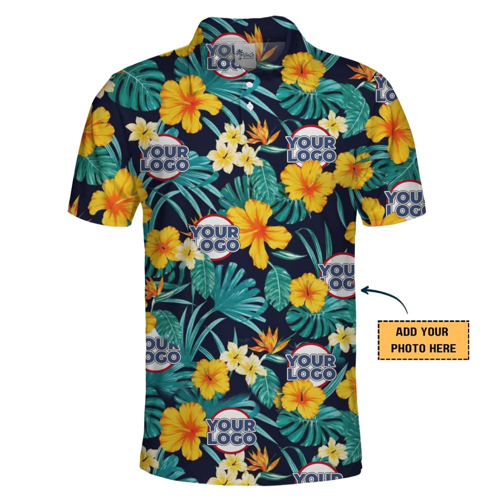 Tropical Branding All Over Print Polo Shirt