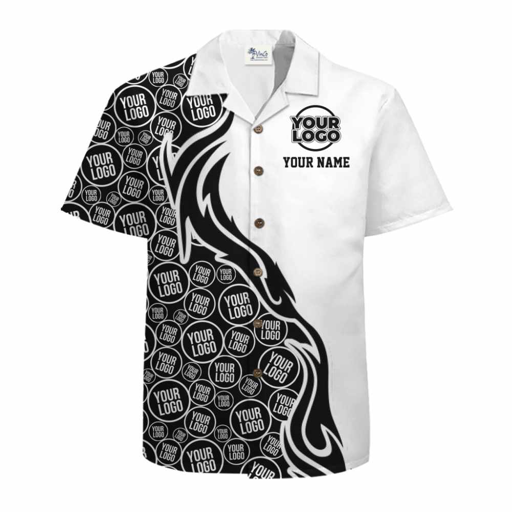 Trendy Logo Hawaiian Shirt with Bold Design and Name Customization
