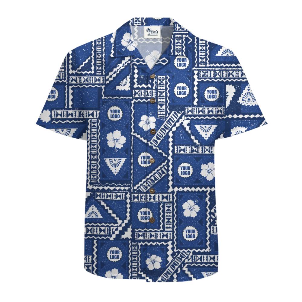 Personalized Island Pattern Logo Hawaiian Shirt