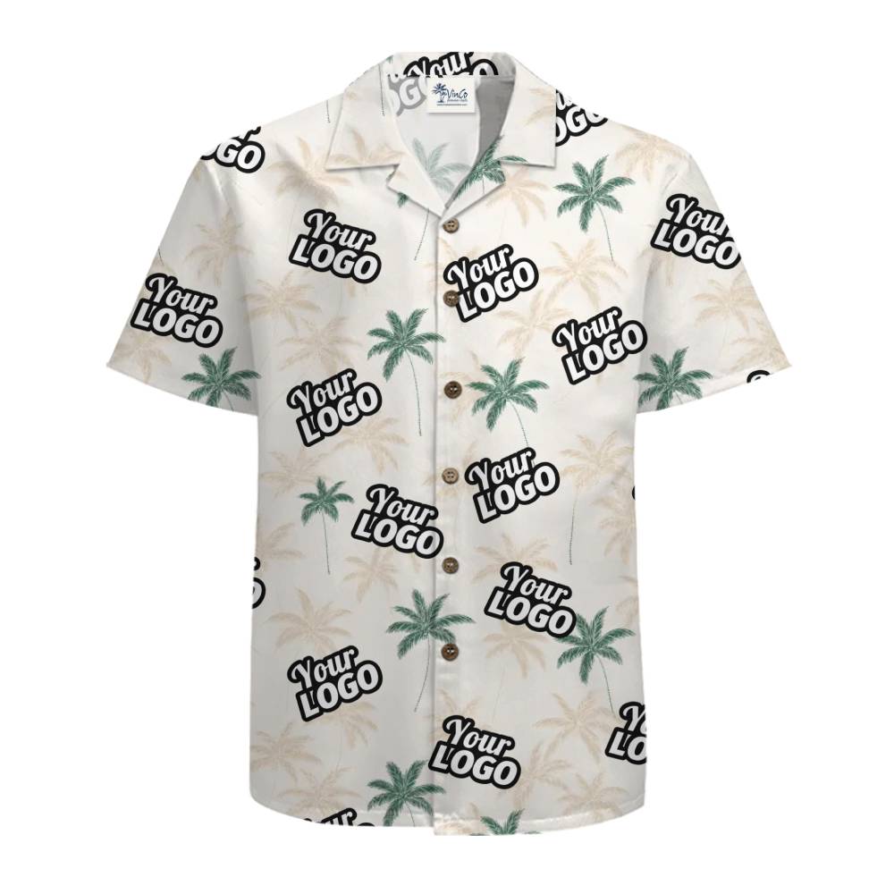 Personalized Palm Tree and Company Logo Shirt