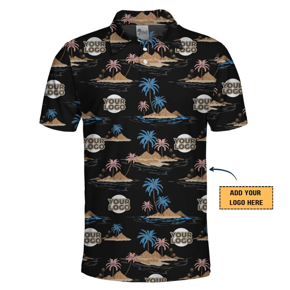 Island Paradise Polo Shirt with Personalized Logo Placement