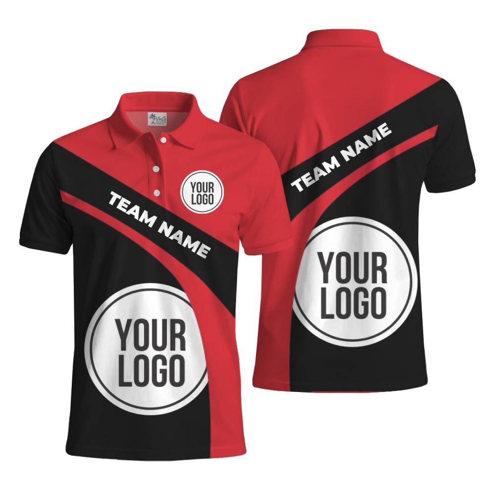 Custom Club Logo and Member Name Collared Polo Shirt