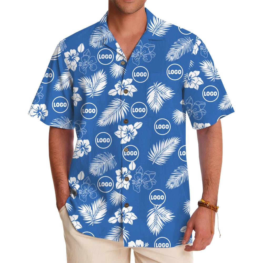 Tropical Hawaiian Shirt with All-Over Logo and Floral Print - variant image 1