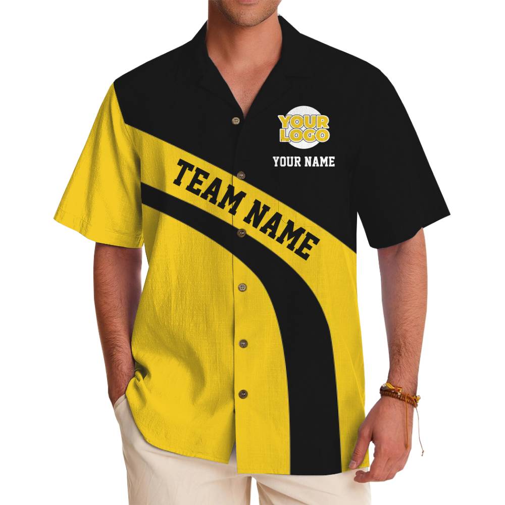 Bold Custom Hawaiian Shirt with Team Name and Logo - variant image 1