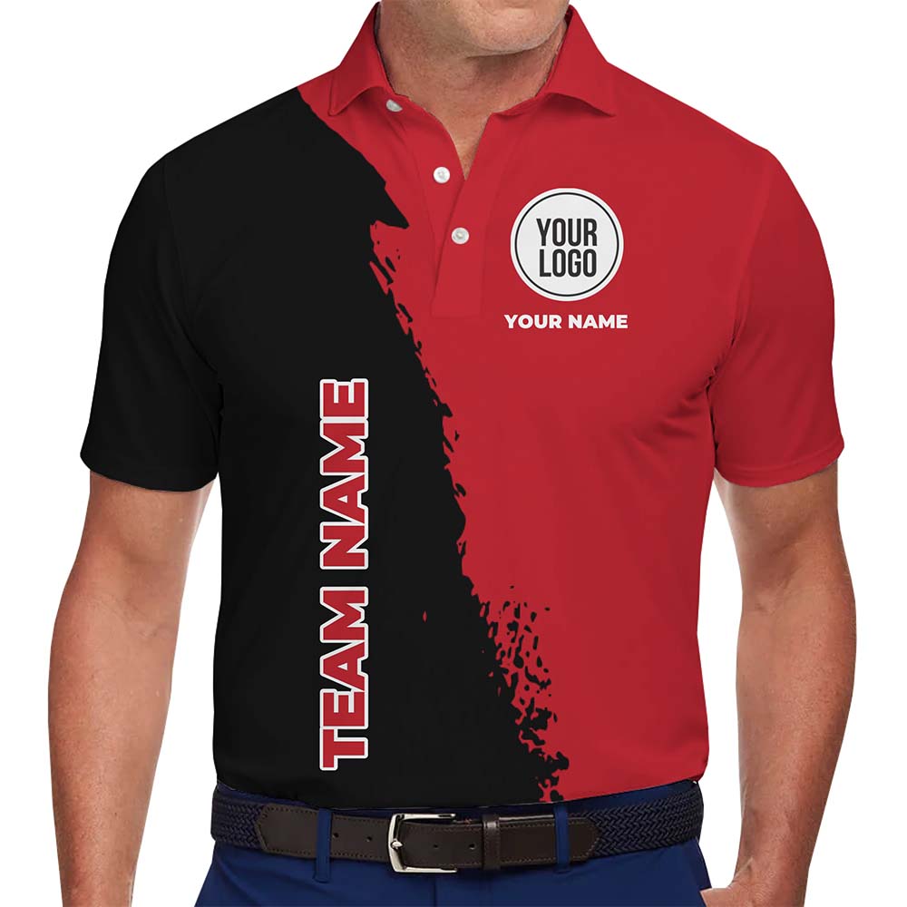 Custom Team Logo and Name Collared Polo Shirt - variant image 1