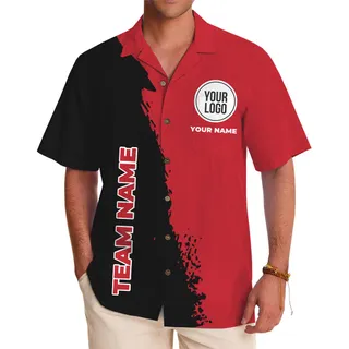Custom Club Logo Hawaiian Shirt with Team And Member Name