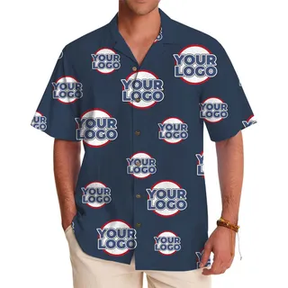 Big Logo All Over Custom Hawaiian Shirt With Live Preview