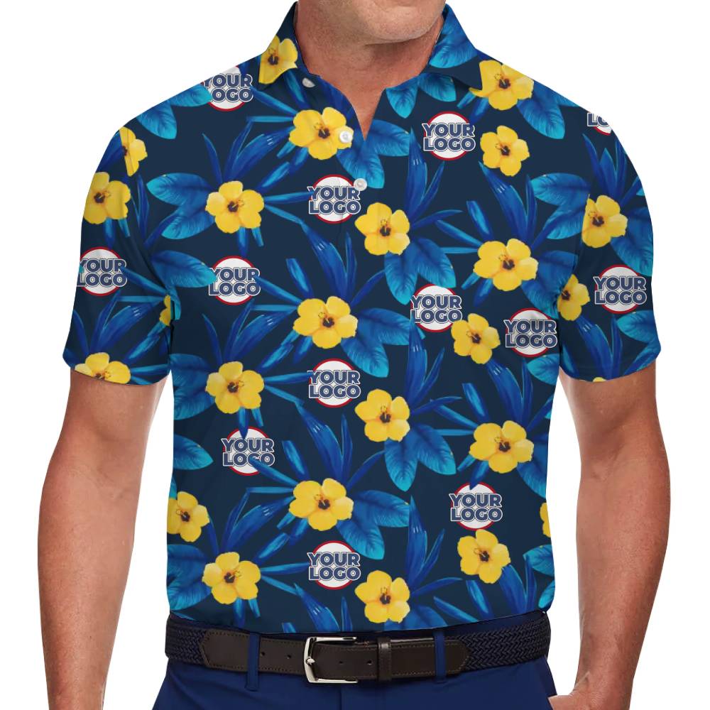 Vibrant Tropical Polo Shirt with Logo Personalization for Teams - variant image 1