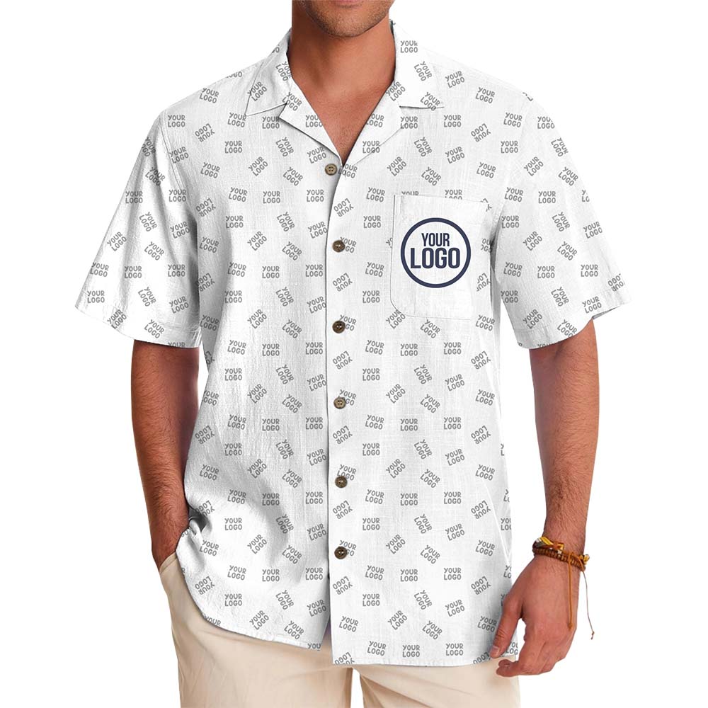 [16 Colors] Signature All Over Custom Logo Button Up Shirt - variant image 1