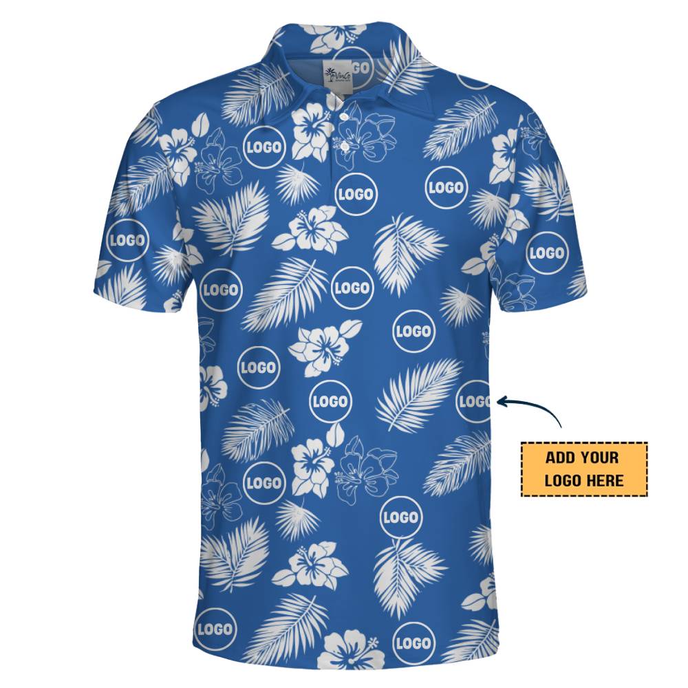 Custom Tropical Paradise Polo Shirt with Logo Live Preview