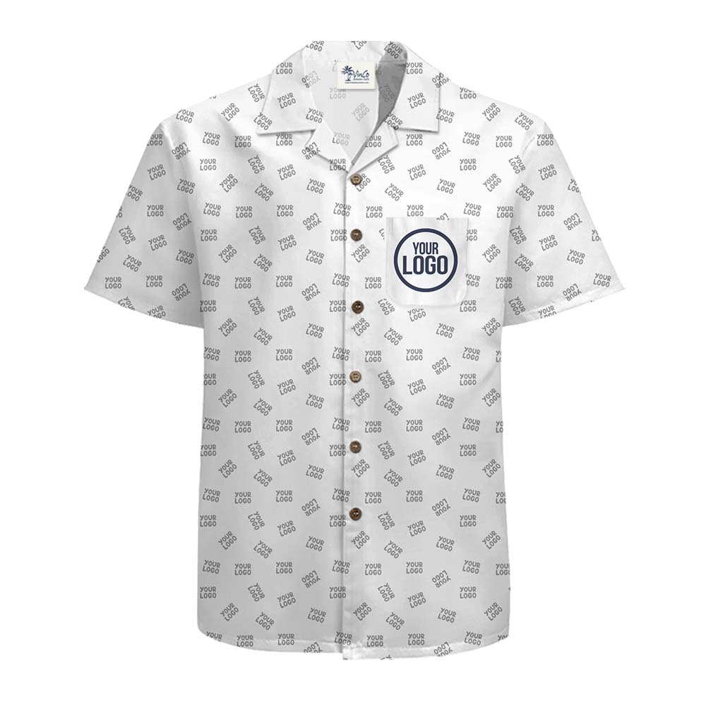 [16 Colors] Signature All Over Custom Logo Button Up Shirt