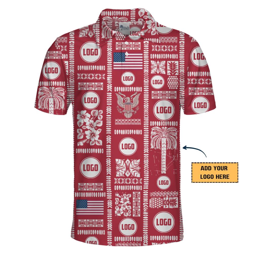 Custom Patriotic Themed Polo Shirt for Company and Team
