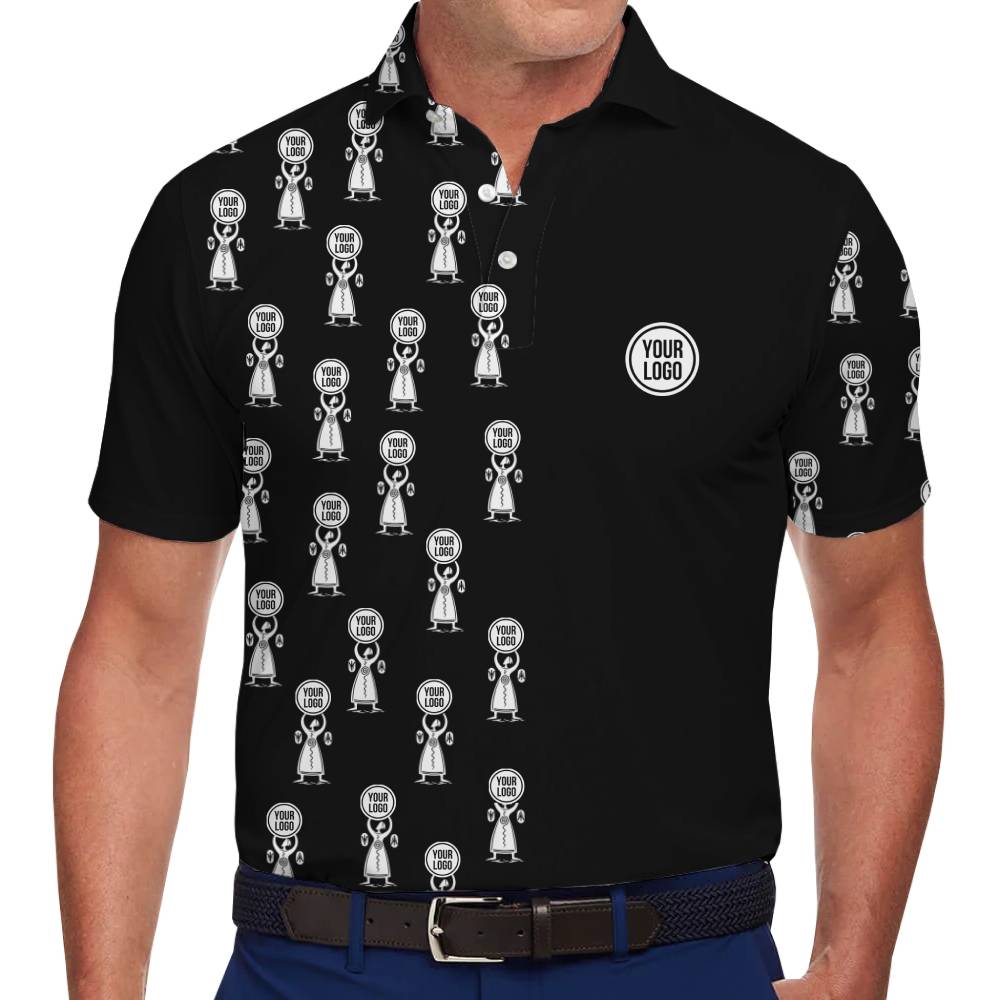 Custom Trophy Print Polo Shirt with Logo Personalization - variant image 1