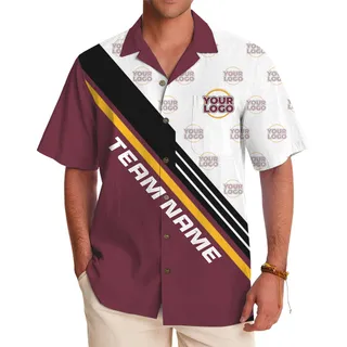 Fully Customizable Logo Hawaiian Shirt for Teams and Events