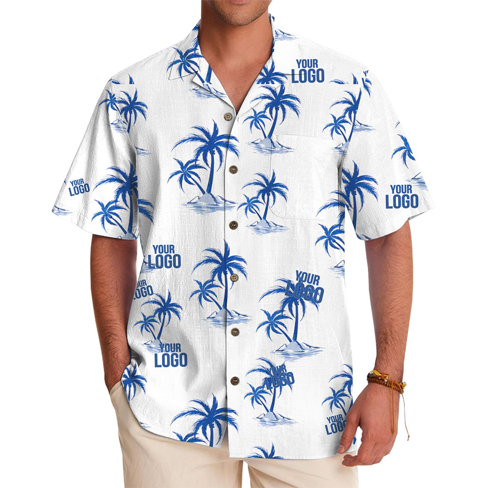 Personalized Tropical Polo Shirt with Palm Tree Design - variant image 1