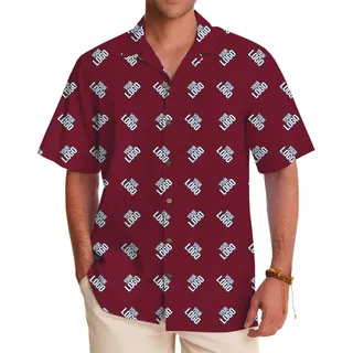 Custom Logo Signature Button Up Shirt With Preview