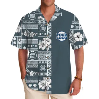 Hibiscus Floral Hawaiian Shirt With Custom Logo