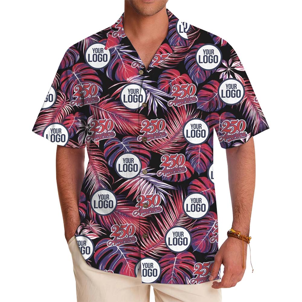 250 America Tropical Hawaiian Shirt With Custom Logo - variant image 1