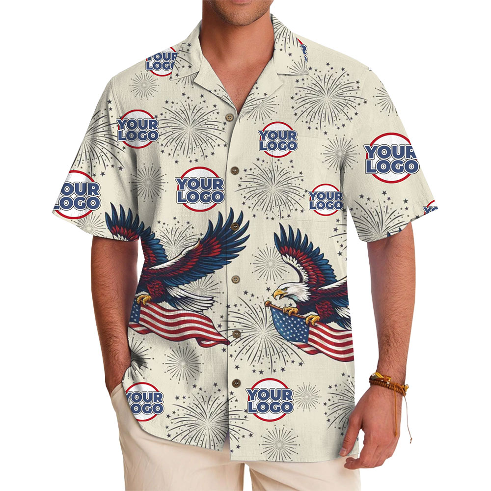 The Independence Day Custom Logo Hawaiian Shirt - variant image 1