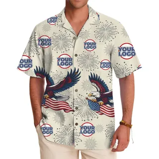 The Independence Day Custom Logo Hawaiian Shirt