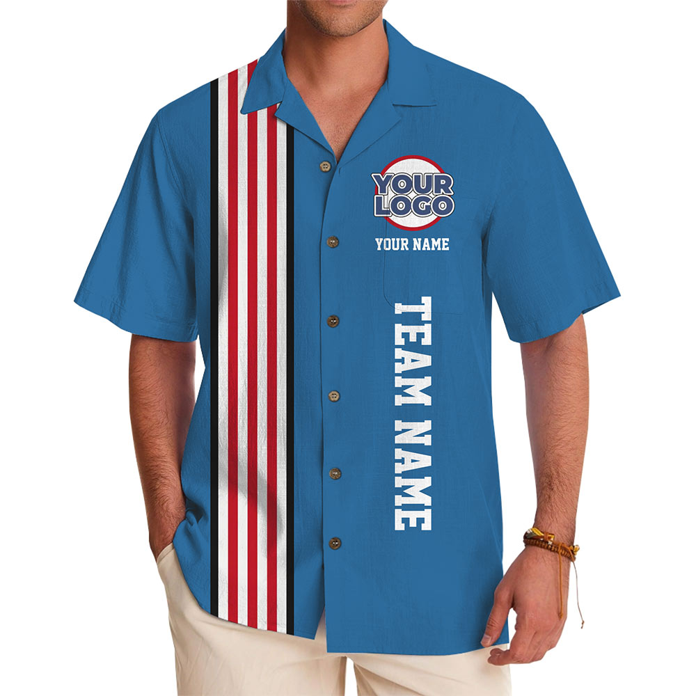 [Live Preview] Patriotic Custom Hawaiian Shirt With Logo And Name - variant image 1