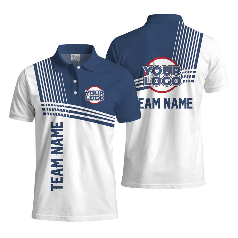 Impact Stripe Custom Logo Polo Shirt With Preview
