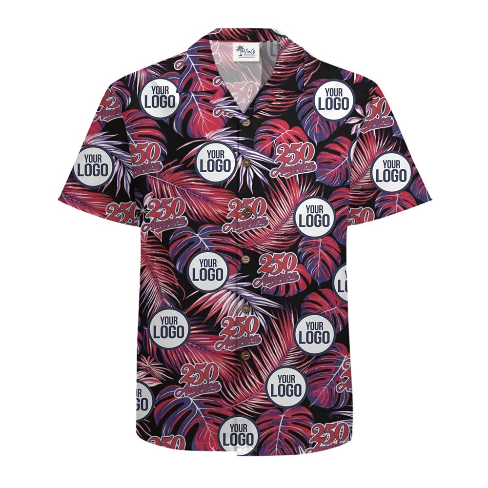 250 America Tropical Hawaiian Shirt With Custom Logo