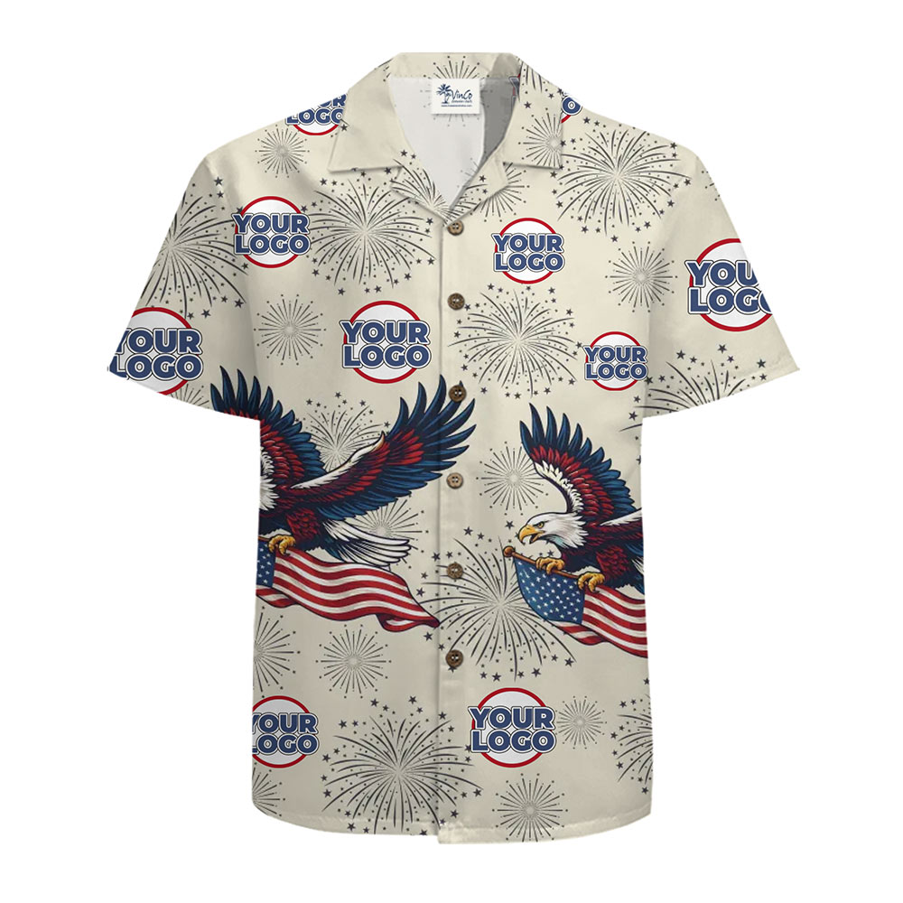 The Independence Day Custom Logo Hawaiian Shirt