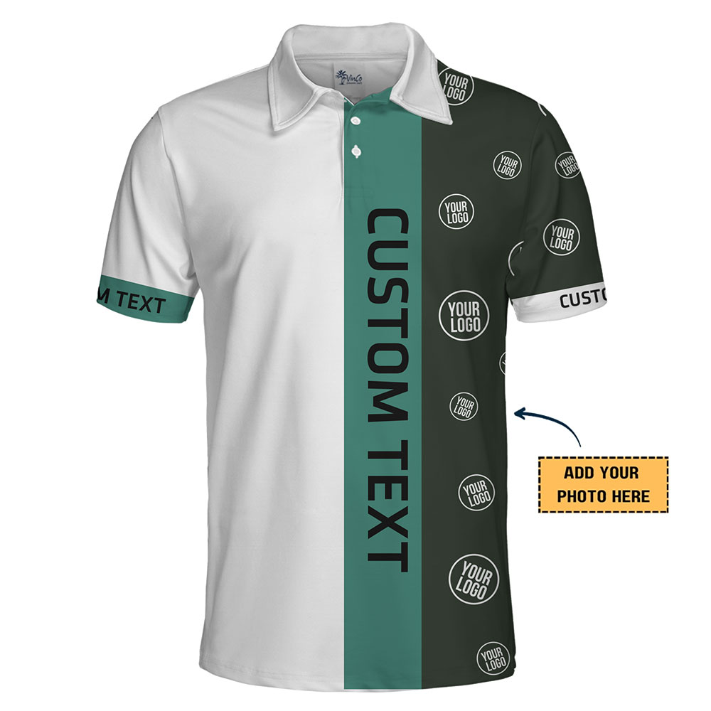 Trendy Custom Polo with Text and Logo for Events and Team Branding