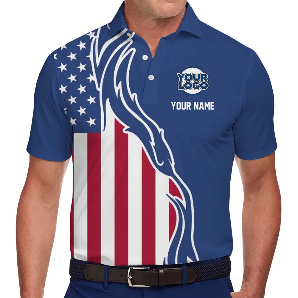 USA Pride Custom Logo and Name Polo Shirt - variant image 1
