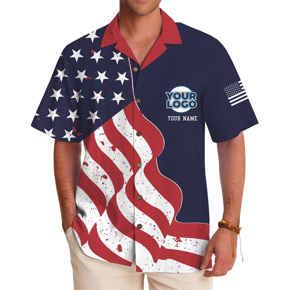 USA Spirit Custom Logo And Name Hawaiian Shirt - variant image 1