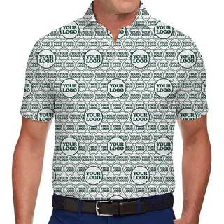 All Over Custom Logo Collared Shirt For Team