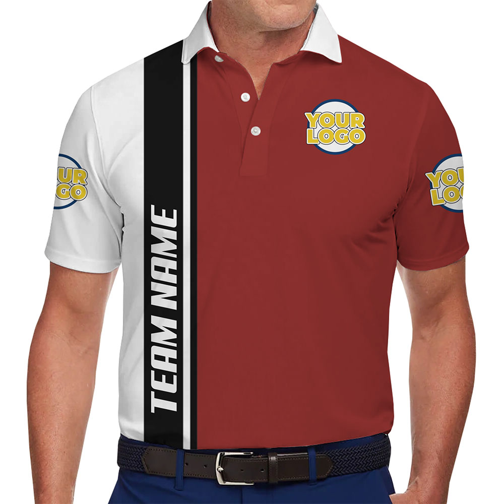 [15 Colors] Logo Polo Shirt with Team Name Customization Live Preview - variant image 1