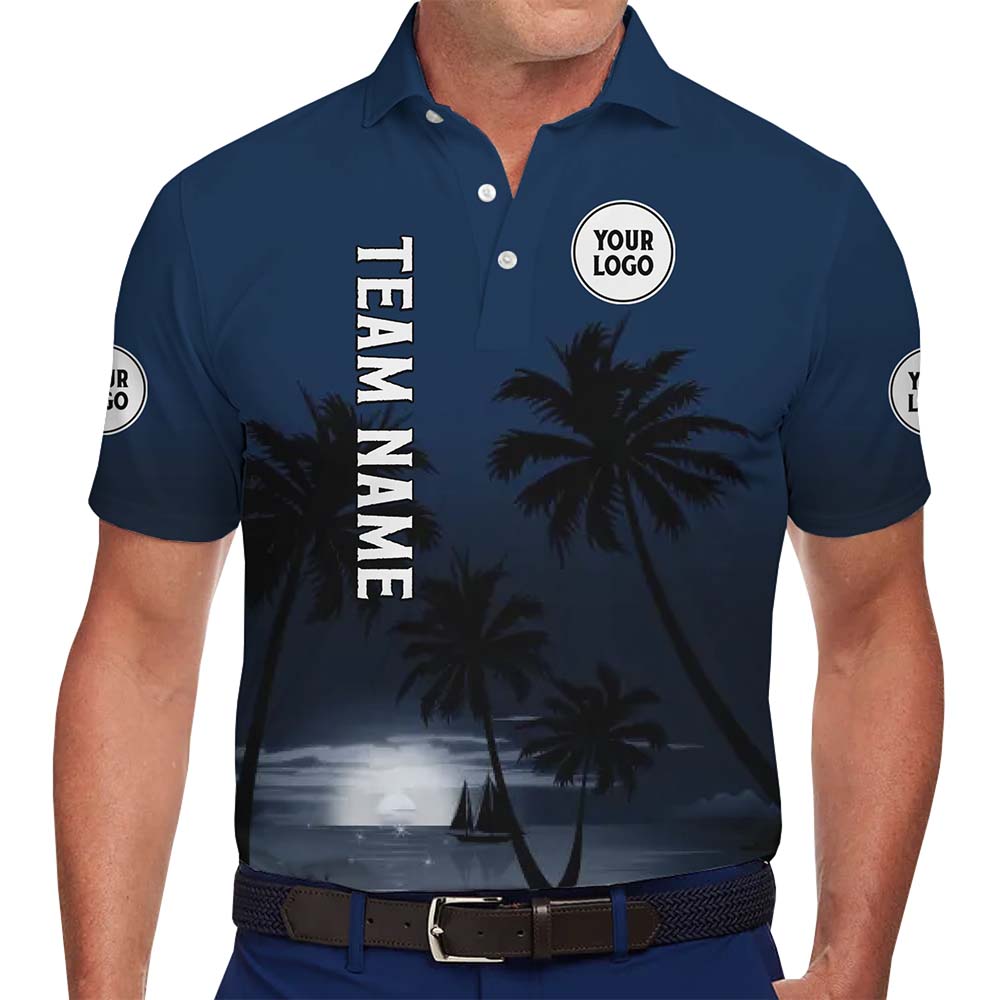 Palm Breeze Custom Logo And Name Polo Shirt - variant image 1