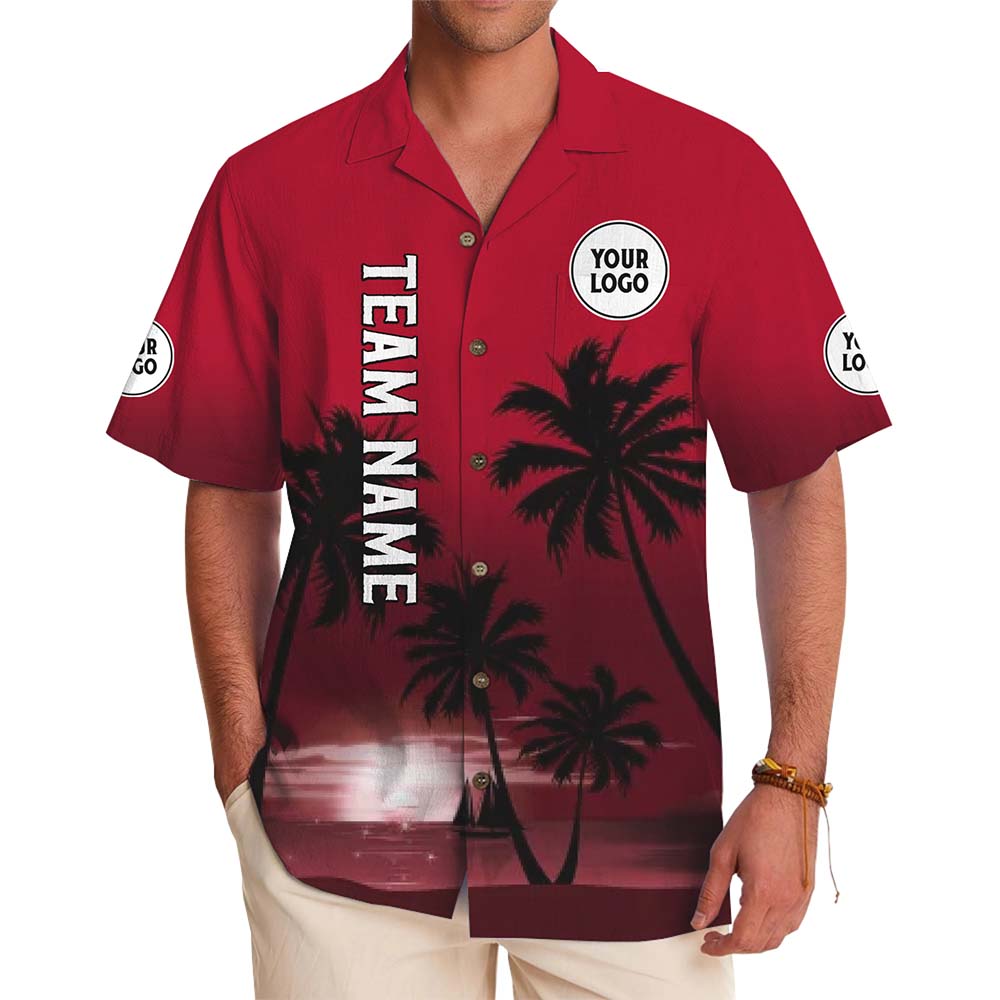 Island Vibe Custom Logo And Text Hawaiian Shirt - variant image 1