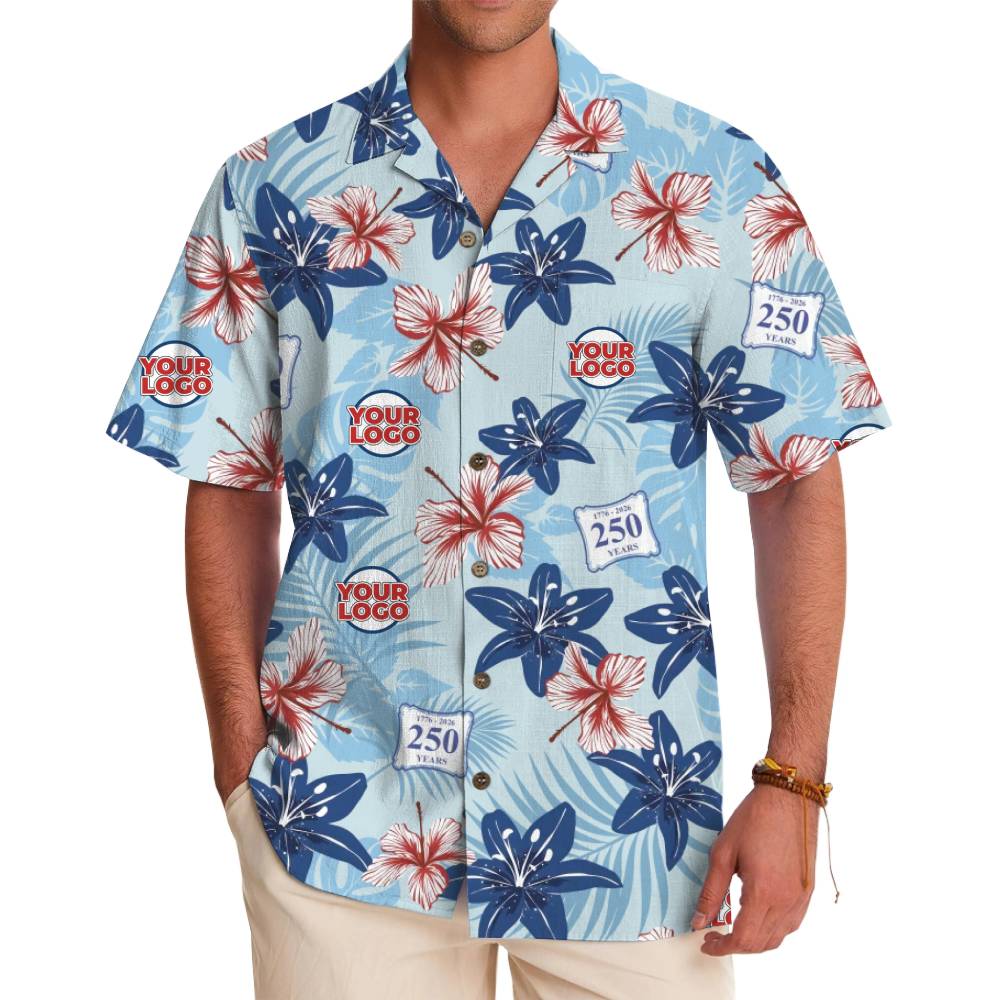 1776–2026 America 250 Commemorative Hawaiian Shirt With Custom Logo - variant image 1
