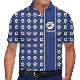 Elite Stripe Personalized Logo Polo Shirt No Minimum