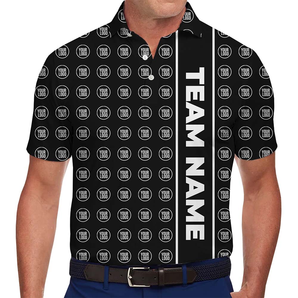 Custom Identity Stripe Team Polo Shirt With Preview - variant image 1