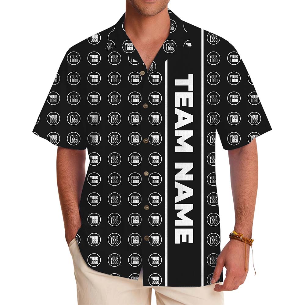 Signature Stripe Custom Logo Team Hawaiian Shirt - variant image 1