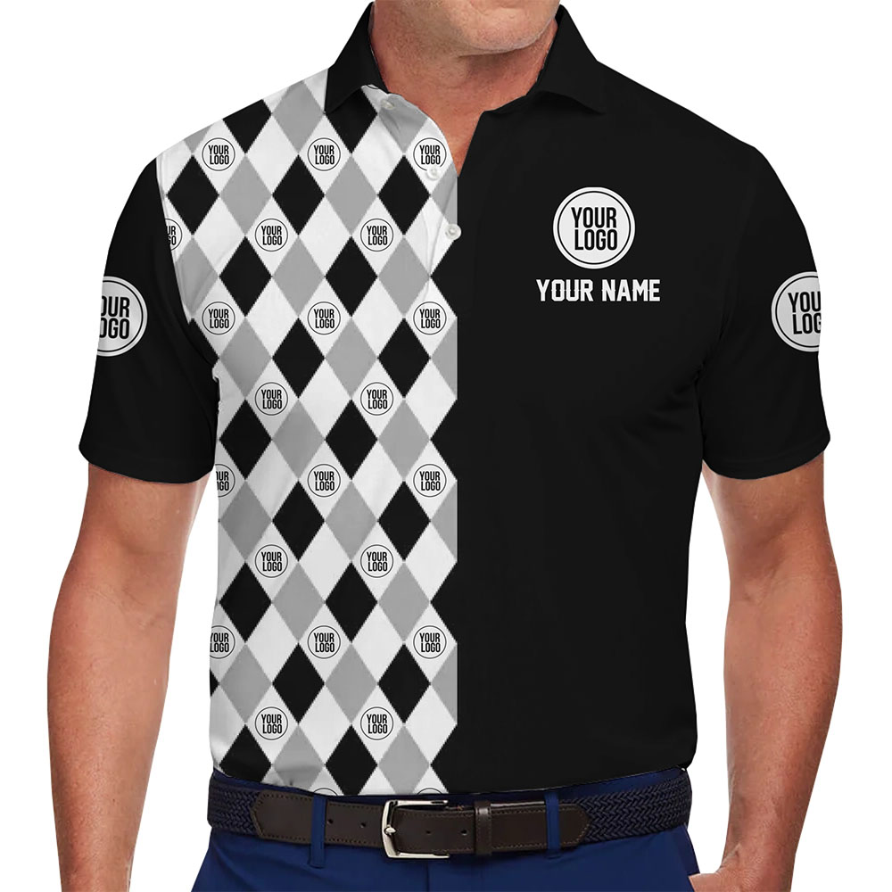 Custom Argyle Logo Polo Shirt with Name - variant image 1
