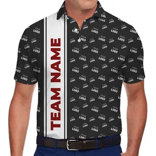Prime Brand Vertical Name And Custom Logo Polo Shirt