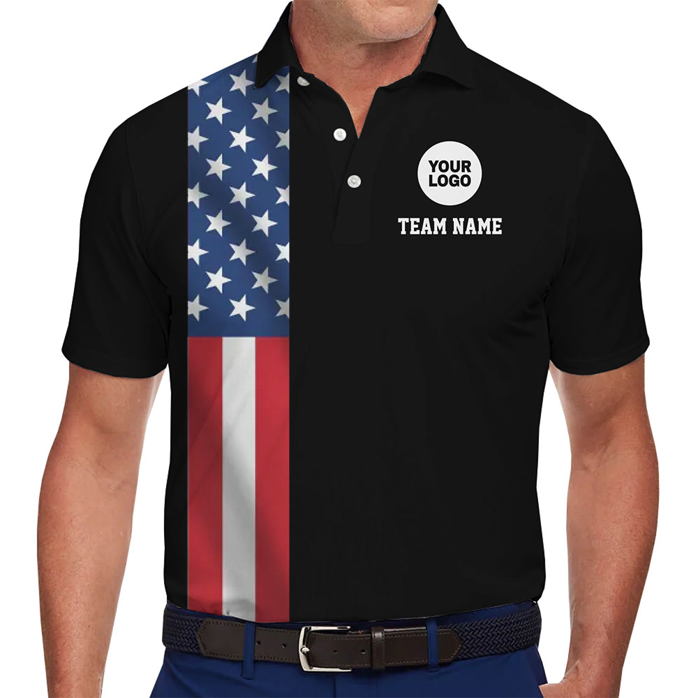 Personalized Logo Patriotic Polo Shirt for Teams and Events - variant image 1