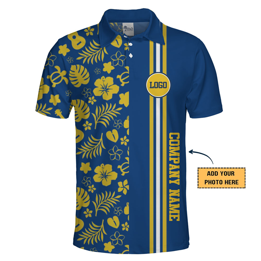 Vibrant Custom Polo Shirt for Company with Logo and Text