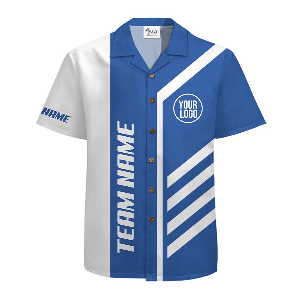 Elite Stripe Custom Name And Logo Hawaiian Shirt
