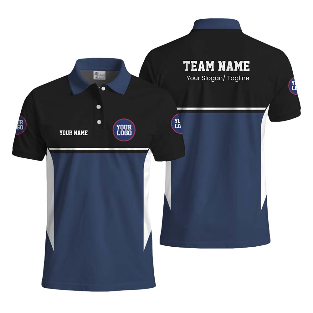 Custom All Over Print Team Polo Shirt With Logo Name And Color