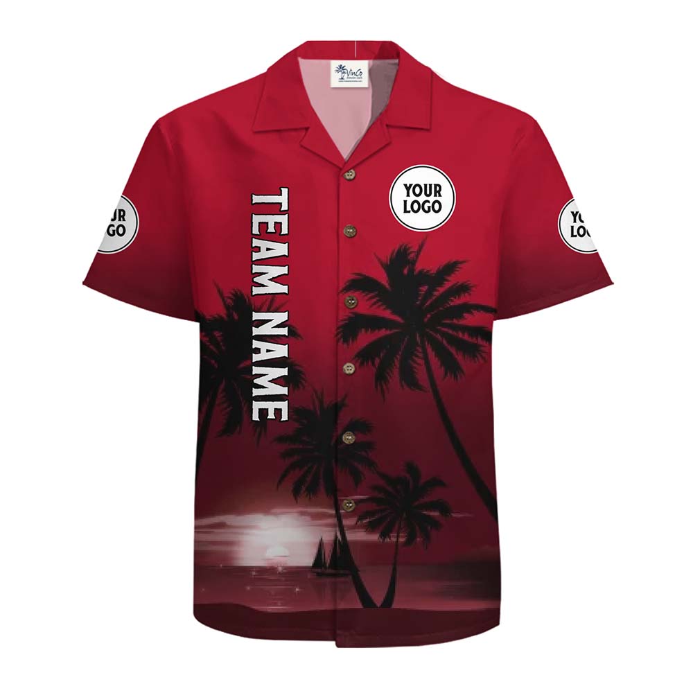 Island Vibe Custom Logo And Text Hawaiian Shirt