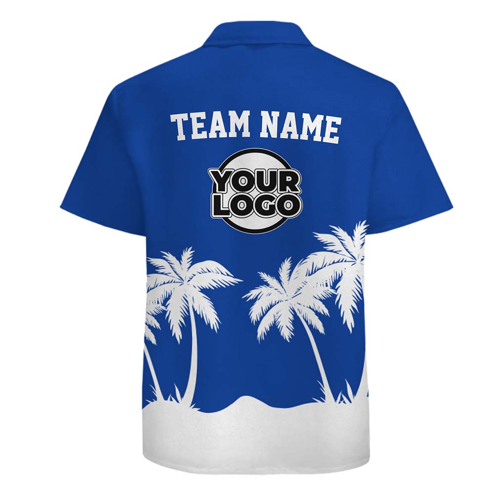 Custom Text And Logo Coastal Statement Hawaiian Shirt