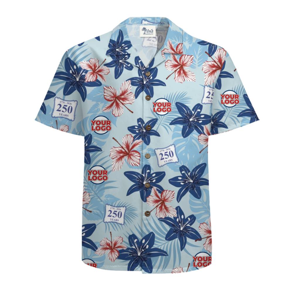 1776–2026 America 250 Commemorative Hawaiian Shirt With Custom Logo