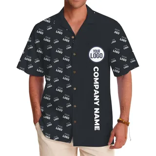 Custom Company Hawaiian Shirt With Logo and Name