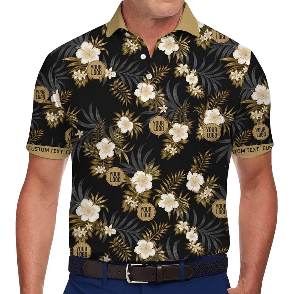 Modern Floral Logo Polo Shirt for Business and Events - variant image 1